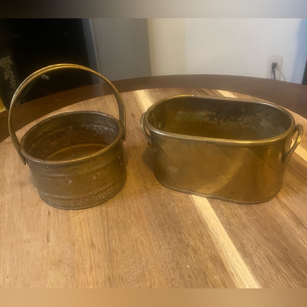 Vintage Brass Planters